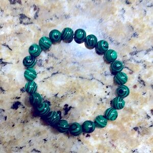Malachite Gemstone Bracelet Crystal Stone Beaded Bracelets for Women Men